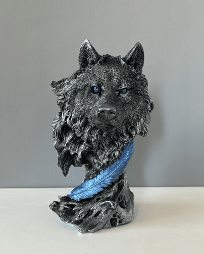 Wolf statue 11 - wolf, statue,