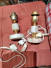 3 X  Tolle Leucht-Lampenfußständer in Hellem Marmor, Marmoriert, Neuwertig!!