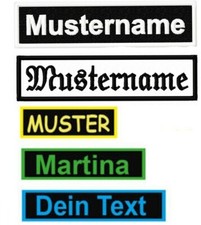 Namensschild gestickt mit