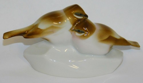 Porzellanfigur vogelpaar - porzellanfigur,