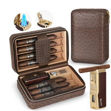 Scotte Reisehumidor | 7 Zigarren | Zigarrenfeuerzeug