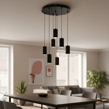 Canopy Cluster 7-Light 38cm Schwarz matt #R04L03 2000 #R04L07 1000 Baldachin mit