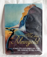 Edition Atlas Verlag 7477982 Blechschild mit dem Rheingold OVP- Gebraucht