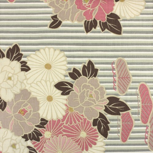 Meterware retroflower beige - meterware,