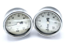 2x Wika Thermometer 120°C Zeigerthermometer Temperaturmesser Tauchhülse Ø:100mm