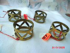 4 Stück Serviettenringe Metall, messingfarben, Durchmesser 4 cm, Höhe 2,8 cm