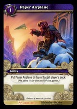 WOW PAPER AIRPLANE PAPIERFLUGZEUG LOOT FOIL UNSCRATCHED