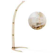 Bodenstehend Holz Mobile Halterung für Babybett Naturbraun Giraffenform