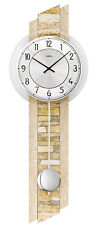 AMS 7423 Wanduhr Pendeluhr Quarz Holzgehäuse Sonoma-Optik Naturstein modern
