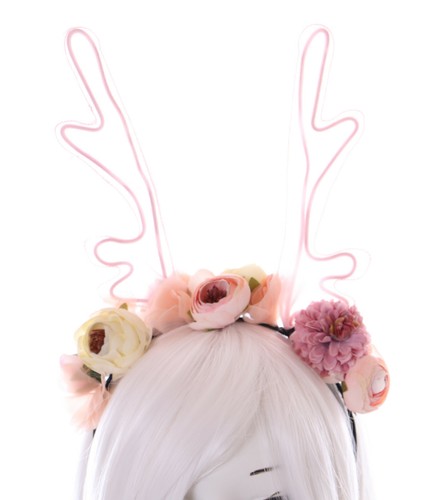 Haarreif rosa rentier - c-76,