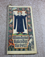 Alter Münchener Kalender 1907 Heraldik Wappen Otto Hupp