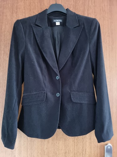 Samt blazer schwarz tailiert - schwarz,