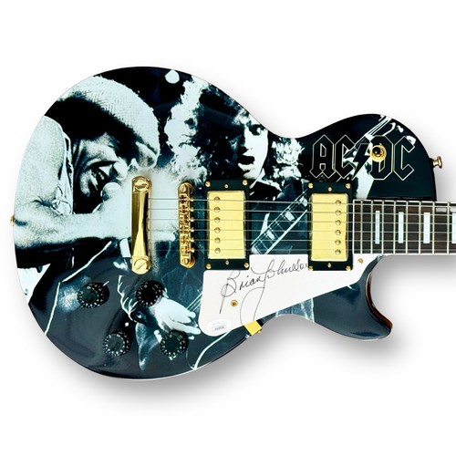 Brian johnson signed guitar - brian,