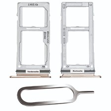 SAMSUNG GALAXY S10 / PLUS SIM KARTEN HALTER TRAY ADAPTER SLOT DUAL GOLD