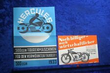 Hercules 500 ccm K & JAP Motor 1933 Prospekt (M1185) FAKSIMILE Archiv Verlag