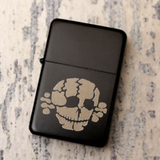 Benzin Feuerzeug Sturmfeuerzeug Retro Skull Schädel Totenkopf Retro