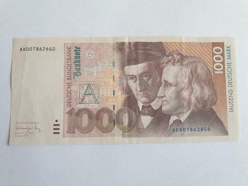1000 banknote deutsche - 1000, /