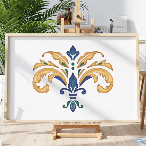 Ornamente muster v57 - v57, schablone