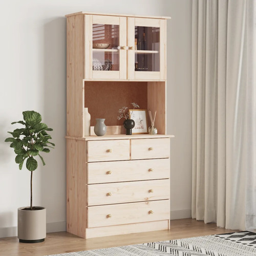 Highboard kiefer massiv - highboard, natur