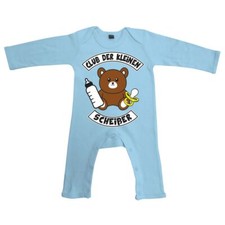 Baby Body Strampler lang Sprüche Club der kleinen Scheißer geschenk witzig bike 