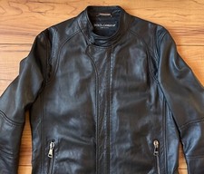 100%ORIG DOLCE&GABBANA BLACK LABEL BIKER LEDERJACKE GR.48 JACKE SCHWARZ