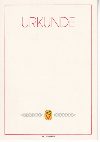 Ddr blanko urkunde nva - ddr,