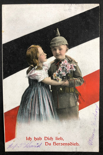 Patriotische liebeskarte - -, ak