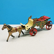 Blech Kutsche, Penny Toy, Johann Philipp Meier, ca. 1910, L 13 cm, Seltenheit!