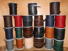 Lederriemen 8 bis 20mm Breit Hundeleine Halsband Zaumzeug 1 3 5 10m Stärke 3,8mm