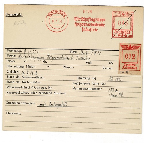 Berlin 1936 wirtschaftsgruppe - 1936,