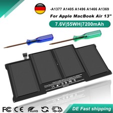 7200mAh A1377 A1405 A1496 Laptop-Akku für Apple MacBook Air 7,2 13" A1466 A1369 