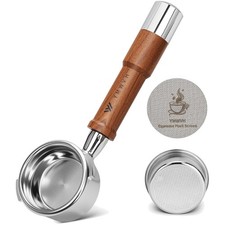 58mm Bottomless Portafilter Edelstahl Gaggia geeignet mit Puck Screen Kaffeef...