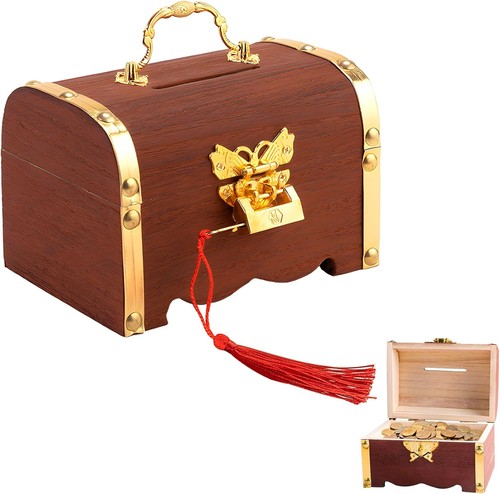 Schatztruhe holz mit schloss - schatztruhe,