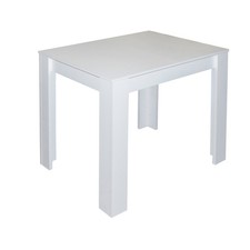 Esstisch - weiß matt - 80 cm