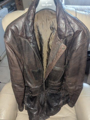 Echtes leder herrenjacke - echtes,