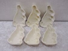 6 x Th. Paetsch Keramik Puddingform Sturzform Vintage Motiv Osterhase - 15,5 cm