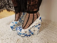 Keil-Plateau Sandaletten Gr