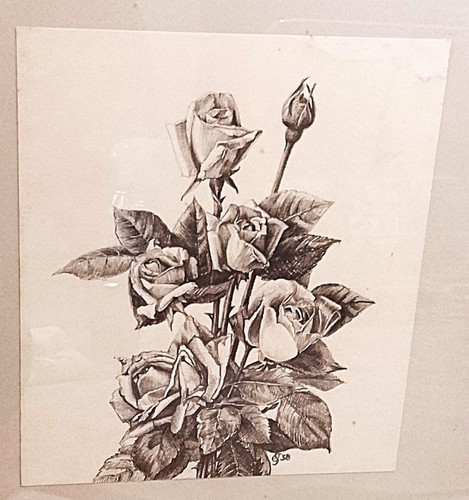 Graphitzeichnung blumen - graphitzeichnung,