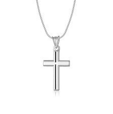 Kreuz anhänger mit kette - kreuz, echt