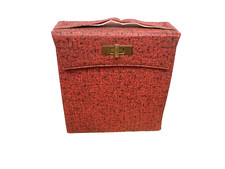 50er 60er Platten Album Koffer für 24 Singles Schallplatten 50s 60s Vintage