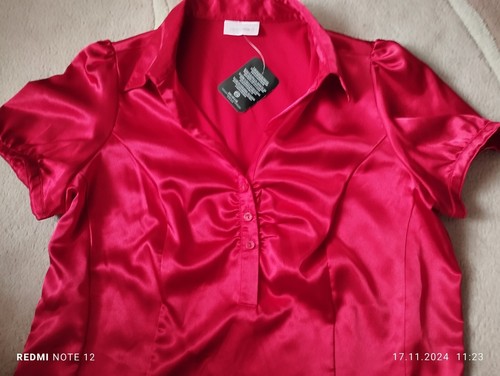Satin bluse rot von - bluse,