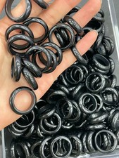 Schwarzer Obsidian Ring Retro