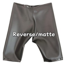 Schwarze Stoff Latex Badehose