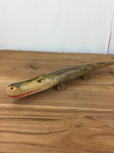 Krokodil aus holz beweglich - krokodil,