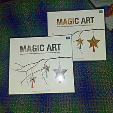 Bastel-Set  Blattmetall  Sterne vergolden versilbern Magic Art   DIY   2 Sets