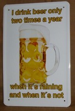 Blechschild-Bier Alkohol-ca. 30cm x 20cm-sehr guter Zustand