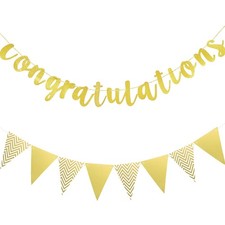 Gold Herz Glückwunsch Banner