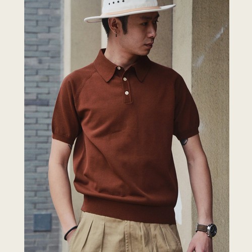 Vintage herren knit polo - vintage,