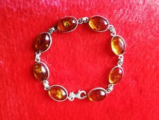 Bernsteinarmband einfahrbig Silber 925, Nordsee Bernsteinhaus.