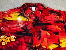 ? Bluse 40/42 *Hawaiihemd Hemdbluse Strandbluse Karibik Flair Palmen Segelboot